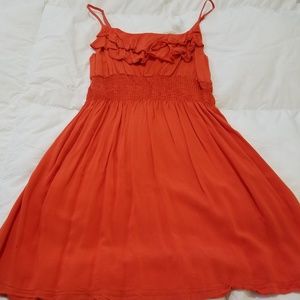 Orange Ruffled Dress
